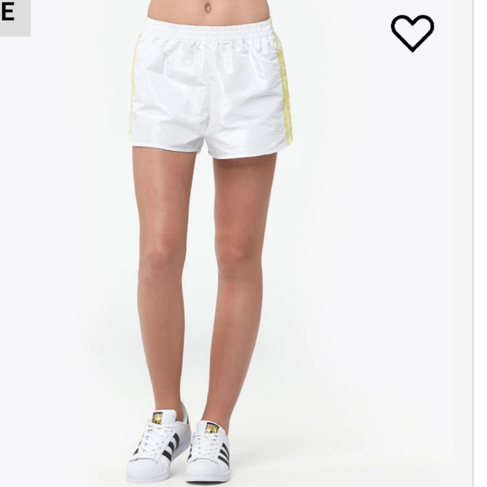 Adidas shorts, white.